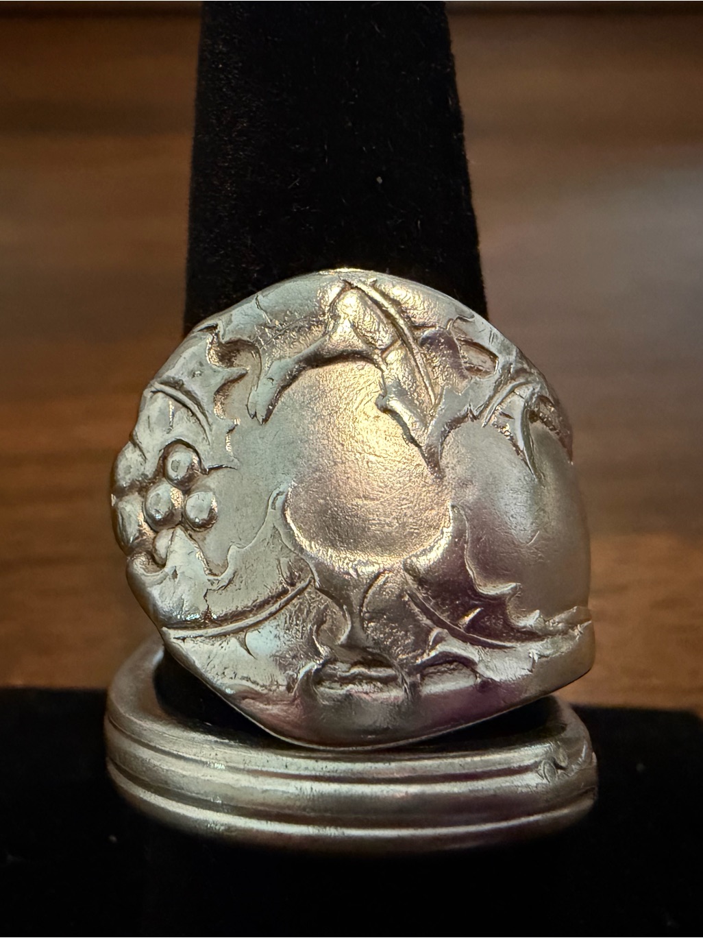 Holly Spoon Ring